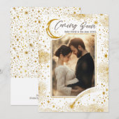 Hemelse Sterrennacht komt binnenkort Fotozwangersc Aankondiging (Voorkant / Achterkant)