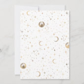 Hemelse Sterrennacht Maan Bruiloft Menu Kaart (Achterkant)