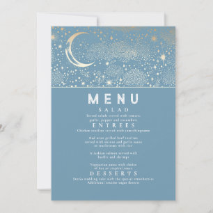 Hemelse Sterrennacht Maan Bruiloft Menu Kaart