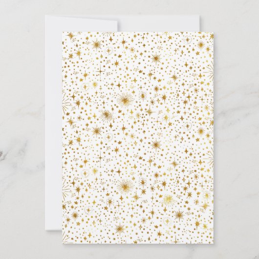 Hemelse Sterrennacht Maan Bruiloft Menu Kaart (Achterkant)