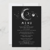 Hemelse Sterrennacht Maan Bruiloft Menu Kaart (Voorkant)