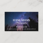 Hemelse Sterrennacht Sky Trees Forest Visitekaartje (Achterkant)