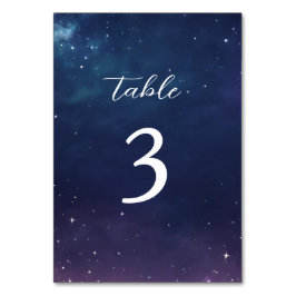 Hemelse Sterrennacht Trouwtafel Nummer Kaart