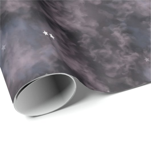 Hemelse Sterrennacht Verjaardag Magische Waterverf Cadeaupapier (Rol Hoek)