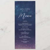 Hemelse Sterrennacht Wedding Menu Kaart (Voorkant)