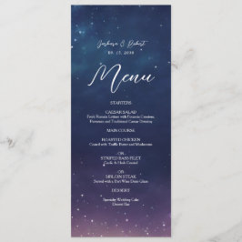 Hemelse Sterrennacht Wedding Menu Kaart