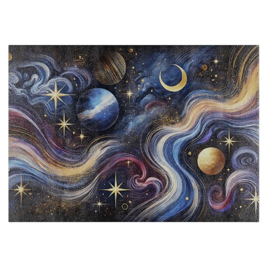 Hemelse Sterrenstelsel Snijplank Kosmische Keuken (Voorkant)