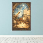 Hemelse Sterrenwacht Studie Canvas Afdruk (Insitu (Houten vloer))