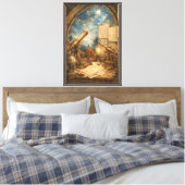 Hemelse Sterrenwacht Studie Canvas Afdruk (Insitu (Slaapkamer))