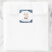 Hemelse Stier Waterverf Baby Shower  Vierkante Sticker (Tas)