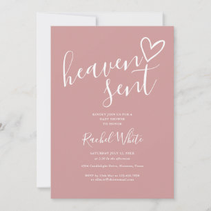 Hemelse Stof Roze Roze All In One Baby Shower Kaart