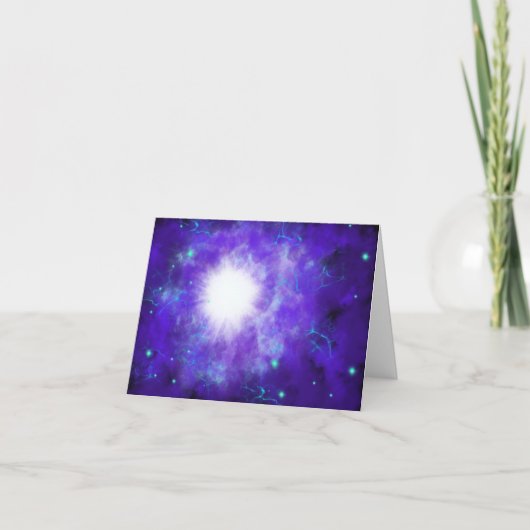 Hemelse Supernova Christelijke Moderne Kunst Dank  Kaart (Voorkant)