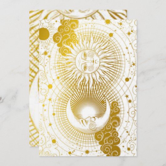  hemelse Surya Chandra Feestdagenkaart (Voorkant / Achterkant)