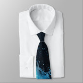 Hemelse Symfonie in Blauw, Zilver en Grijs Stropdas (Gebonden)