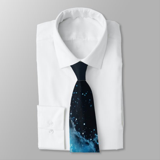 Hemelse Symfonie in Blauw, Zilver en Grijs Stropdas (Gebonden)