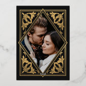 Hemelse Tarot Gotische Trouwfoto Save the Date Folie Uitnodiging (Achterkant)