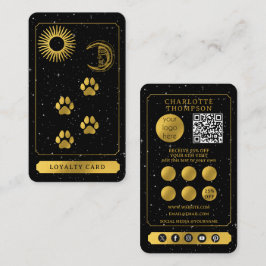 Hemelse Tarot Hond Trimming Zwart Goud Dank U Visitekaartje