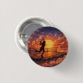 Hemelse tennis badge ronde button 3,2 cm (Voorkant /achterkant)