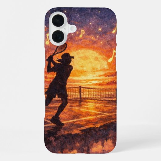 Hemelse tennis iPhone 16 hoezen Hoesje (Achterkant)