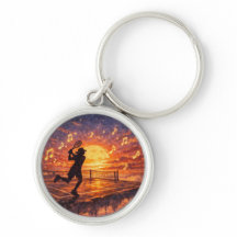 Hemelse tennis sleutelhanger