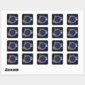 Hemelse Theekop Vierkante Sticker (Vel)
