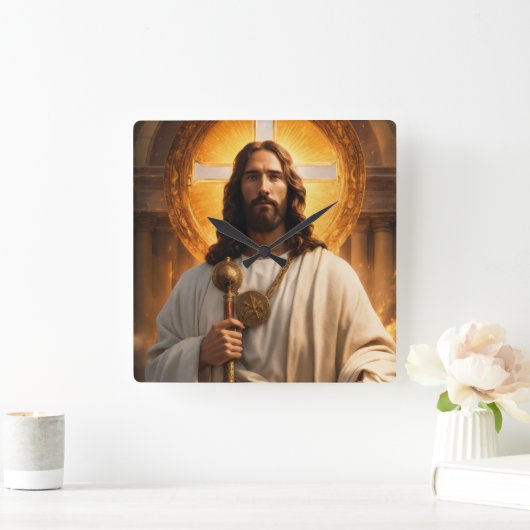 "Hemelse Tijd" Vierkante Klok (Huis)