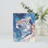 Hemelse Tijger in Winter Sterrenwoud Briefkaart (Staand voorkant)