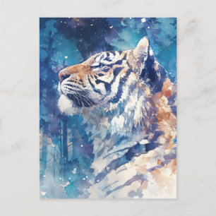 Hemelse Tijger in Winter Sterrenwoud Briefkaart