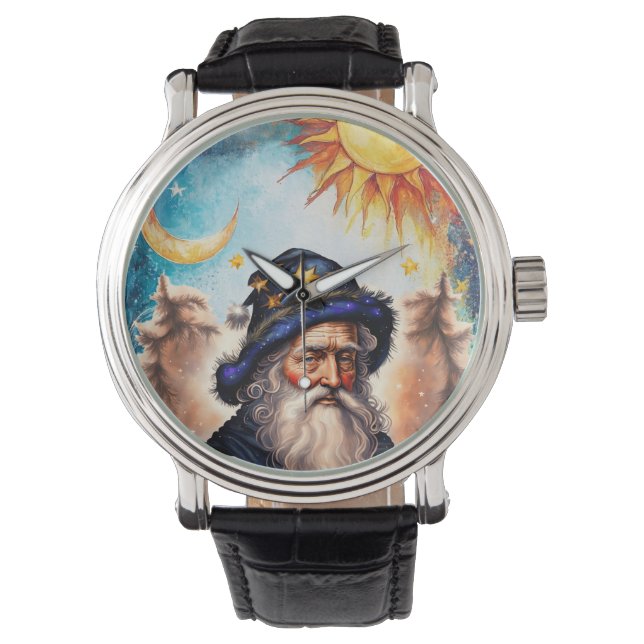 Hemelse Tovenaar Zon en Maan Horloge (Voorkant)