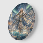 Hemelse Tovenares Fantasy Klok – Mystieke Blauwe (Hoek)