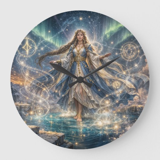 Hemelse Tovenares Fantasy Klok – Mystieke Blauwe (Voorkant)