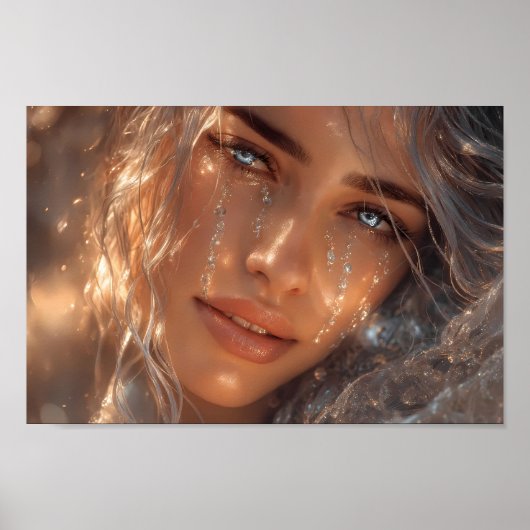Hemelse Traanlicht Droom Portret Poster (Voorkant)