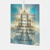 Hemelse trap in liefdevolle herinnering aan God Glas Ornament (Voorkant links)