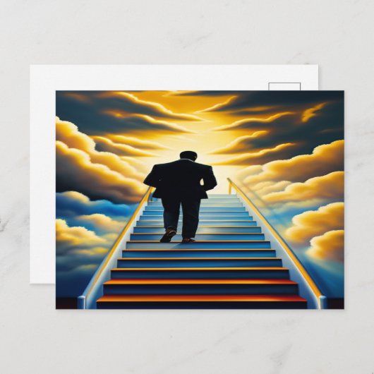 Hemelse Trappen Christelijk Kunst Briefkaart (Voorkant / Achterkant)