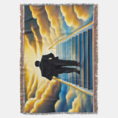 Hemelse Trappen Christelijke Kunst Gooi Deken (Voorkant Verticaal)