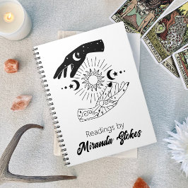 Hemelse trendy zon- en maan handen Tarot Journal Notitieboek