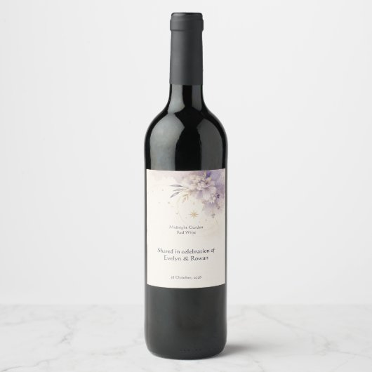 Hemelse Trouw Wijn Fles Etiket (Voorkant)