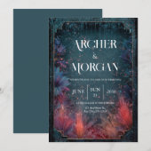 Hemelse Tuin Huwelijksuitnodiging Kaart (Voorkant / Achterkant)