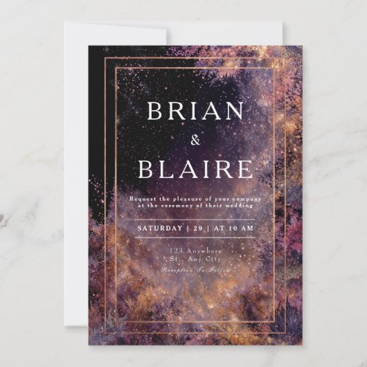 Hemelse Tuin Huwelijksuitnodiging Kaart (Voorkant)