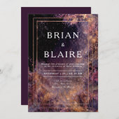 Hemelse Tuin Huwelijksuitnodiging Kaart (Voorkant / Achterkant)