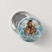 Hemelse Tuin van Rozen Memorial Button LIA004 (Voorkant /achterkant)