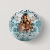 Hemelse Tuin van Rozen Memorial Button LIA004 (Voorkant)