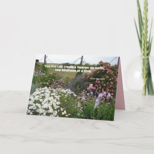 Hemelse Tuin van Vriendelijkheid Dankkaart Kaart (Voorkant)