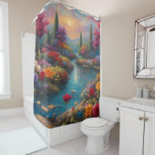 "Hemelse Tuinstroom" Douchegordijn (In situ)