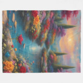 "Hemelse Tuinstroom" Fleece Deken (Voorkant (Horizontaal))