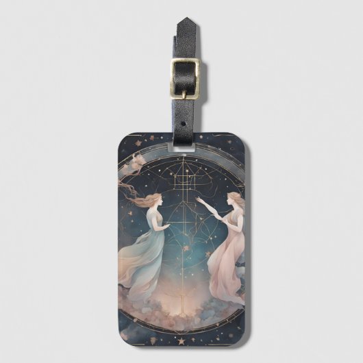 Hemelse Tweelingen sterrenbeeld Bagagelabel (Voorkant (verticaal))