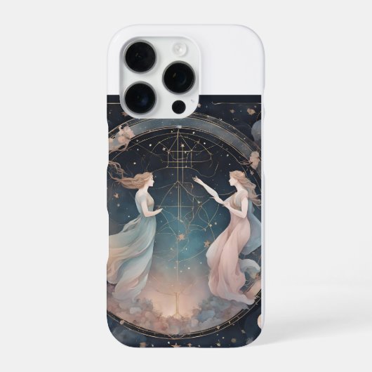 Hemelse Tweelingen Sterrenbeeld iPhone Hoesje (Achterkant)