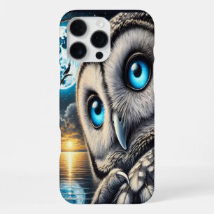 Hemelse Uil onder een maanverlichte hemel iPhone 16 Pro Max Hoesje