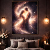 Hemelse Unie – Abstract Kosmisch Koppel Kunst Poster