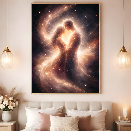 Hemelse Unie – Abstract Kosmisch Koppel Kunst Poster